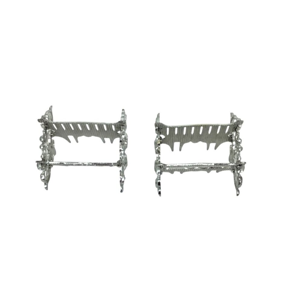 Vintage Knife Rest Holder Ornate Metal Formal Dinner Table Holiday Set Of 2 - Picture 4 of 7